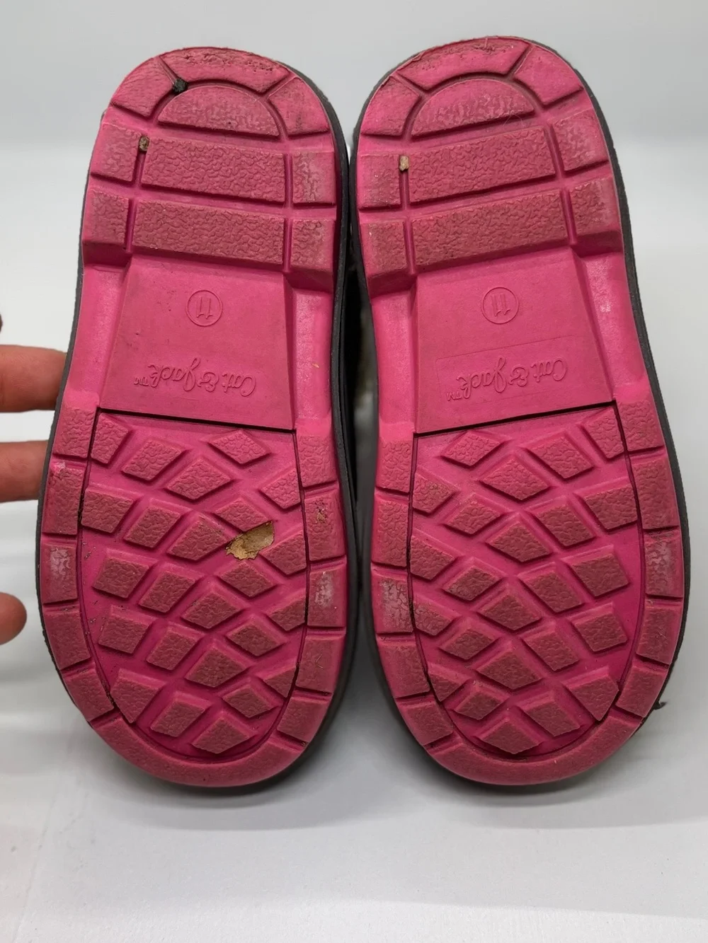 Cat & Jack Girls Winter Snow Boots Size 11 Black Pink Thermolite